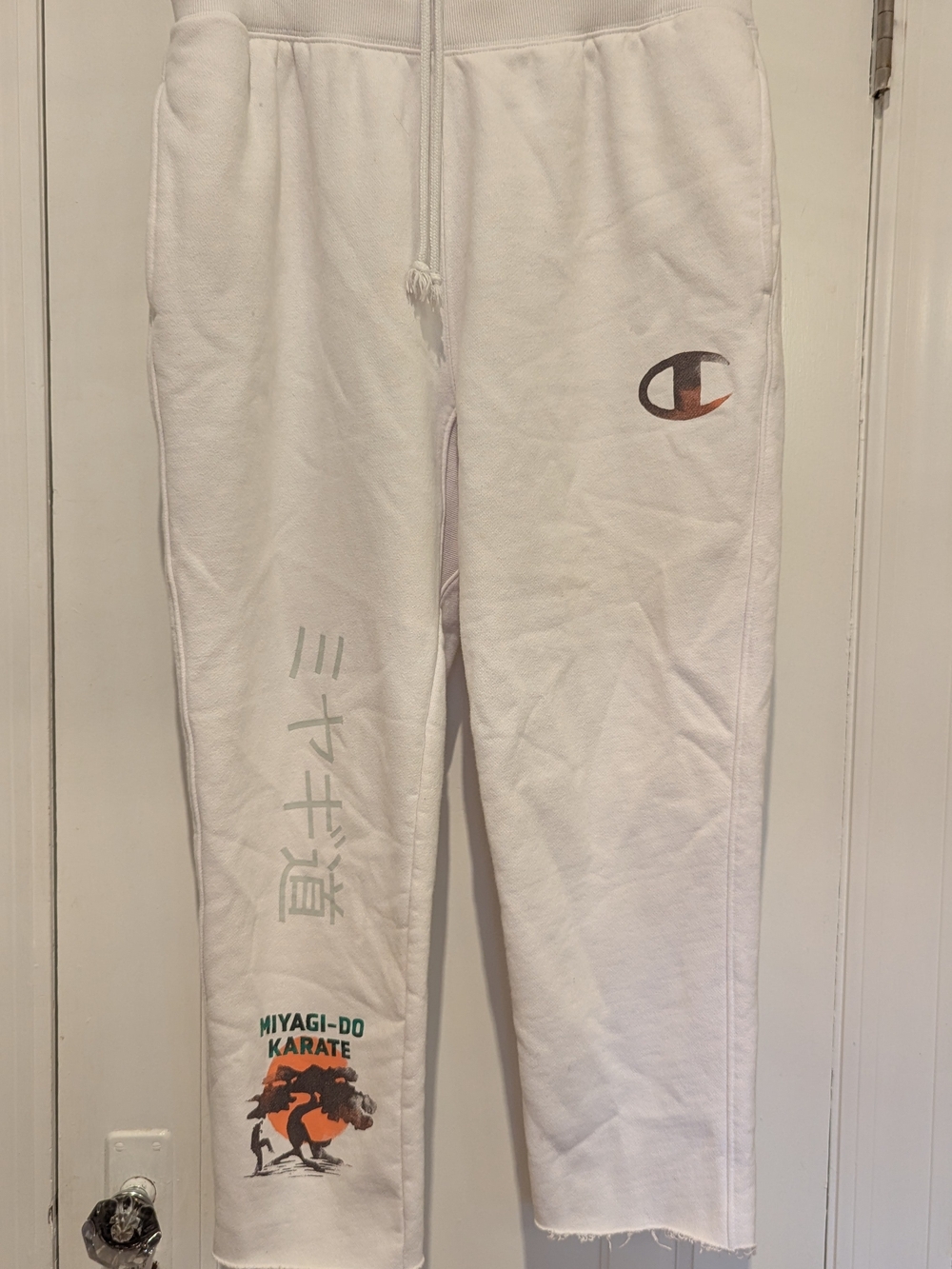 Champion White Miyagi-Do Graphic Sweatpants